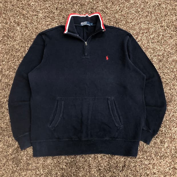 폴로 랄프로렌 하프집업 코튼 니트