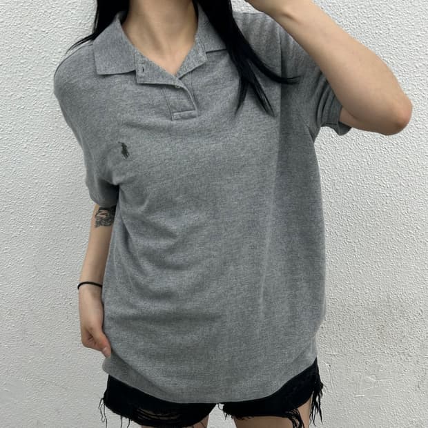 폴로 랄프로렌 카키포니 그레이 pk반팔 L