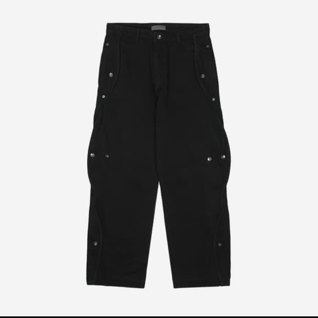 산산기어 코튼 웨이브 팬츠 블랙 1사이즈