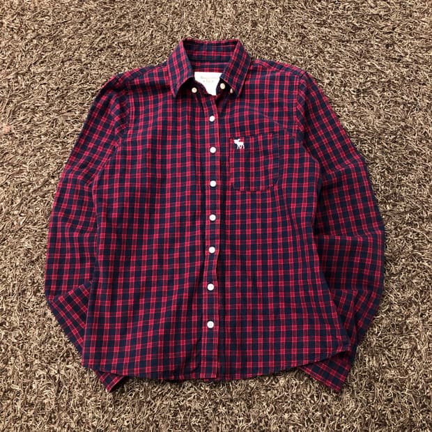 S 아베크롬비 체크 셔츠