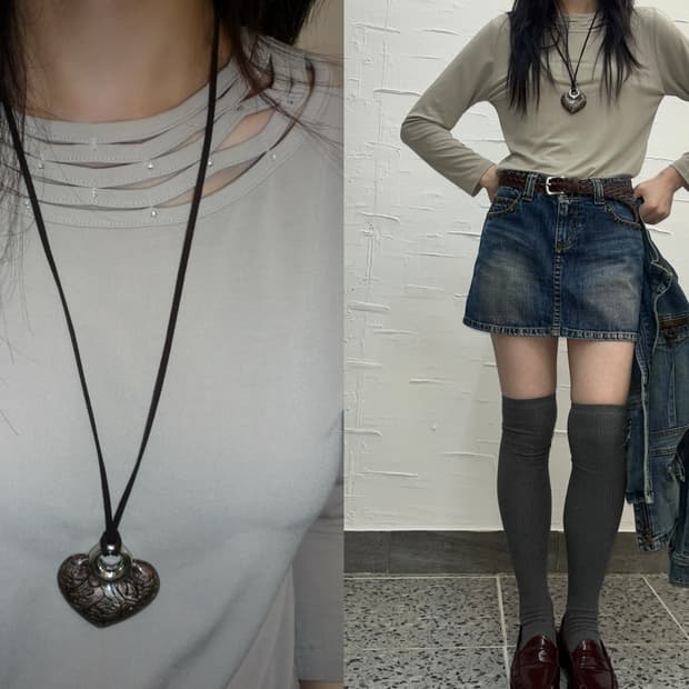 Neck cubic long sleeve