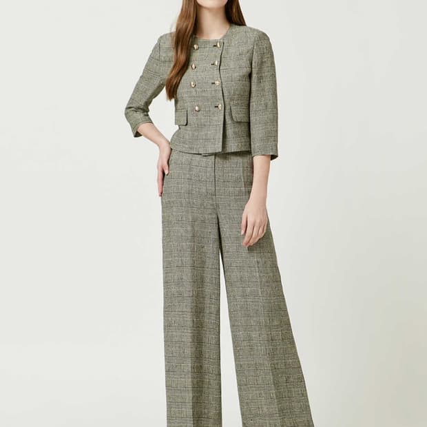 모조에스핀 일자핏 웨이스트 린넨블렌드 팬츠 55사이즈