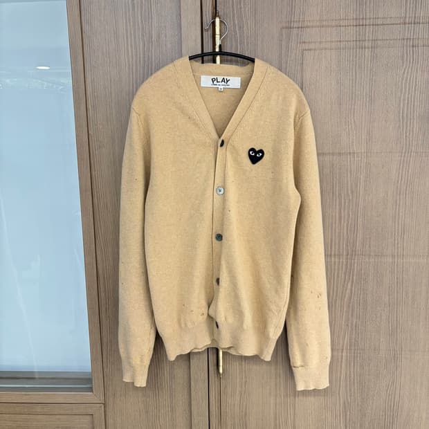 꼼데가르송 블랙와펜 니트 가디건 (M) 얼룩 많음