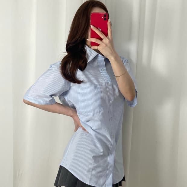 발렌시아가 BB로고 셔츠