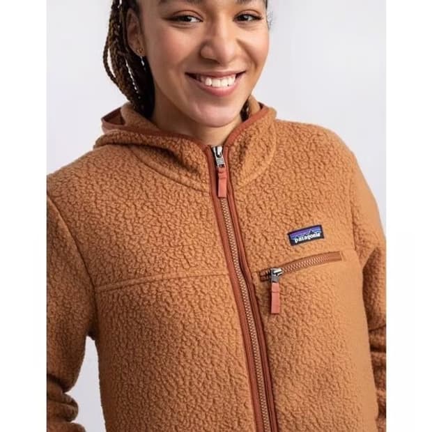 파타고니아 레트로 파일 플리스 후디 브라운