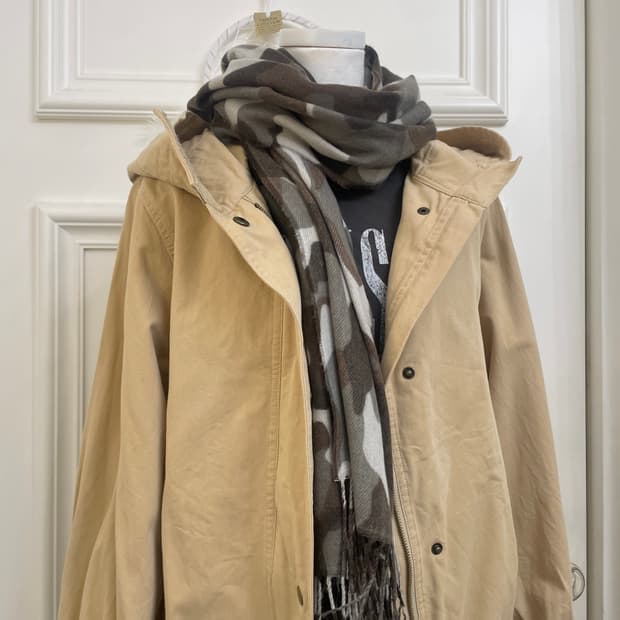 camo long warm scarf