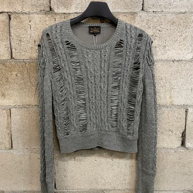 비비안 웨스트우드 디스트로이드 니트 