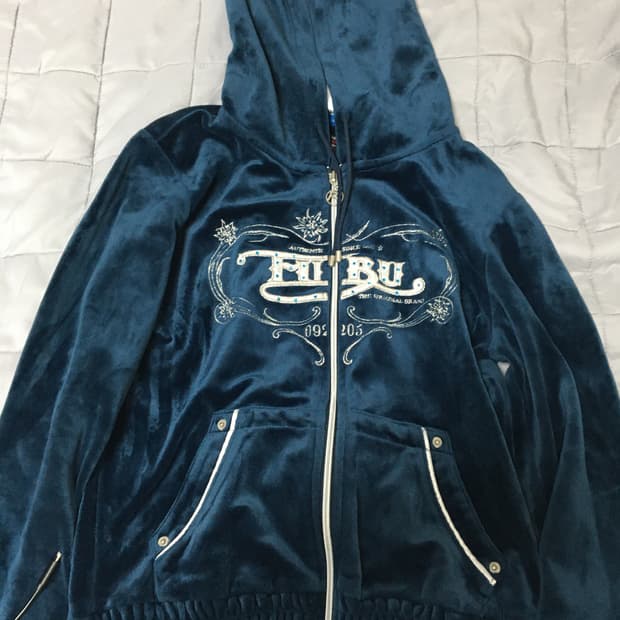 FUBU 벨벳 후드집업