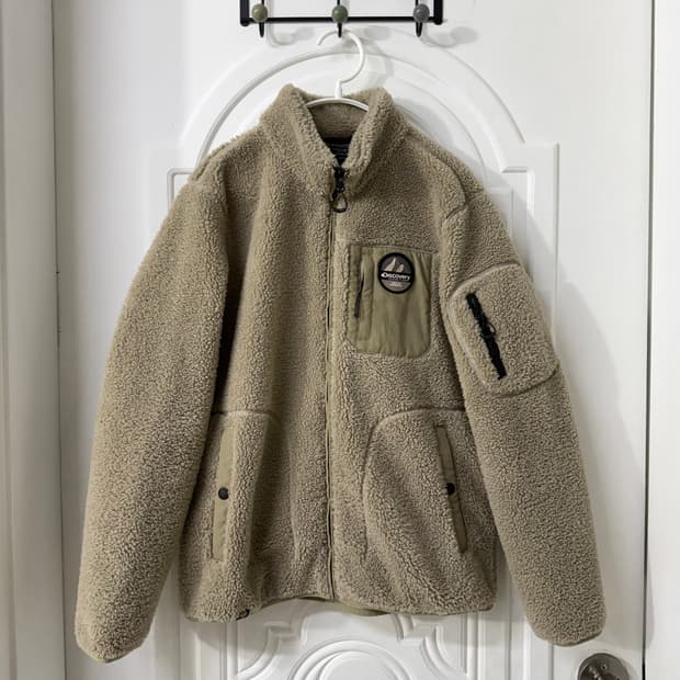 90사이즈 여성 디스커버리 뽀글이 후리스 집업