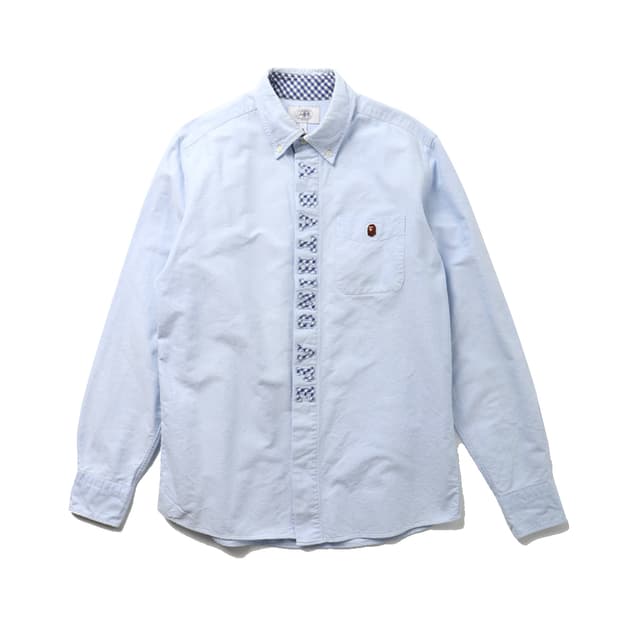 A BATHING APE Placket Patch Oxford Shirt