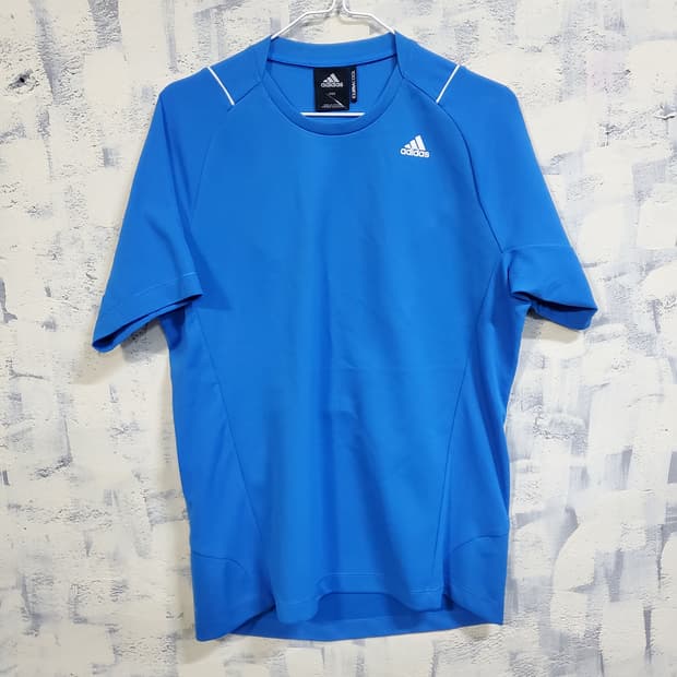 아디다스 기능성 반팔티 블루 