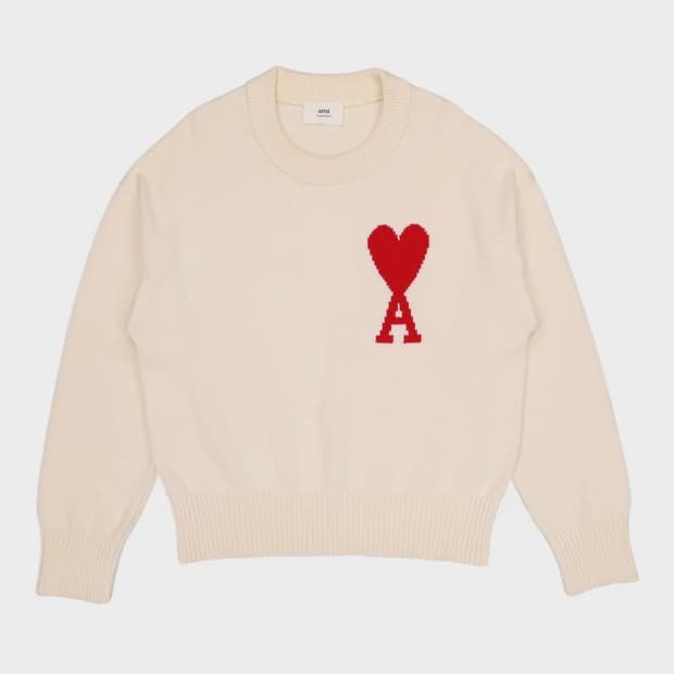 아미 로고 니트 L