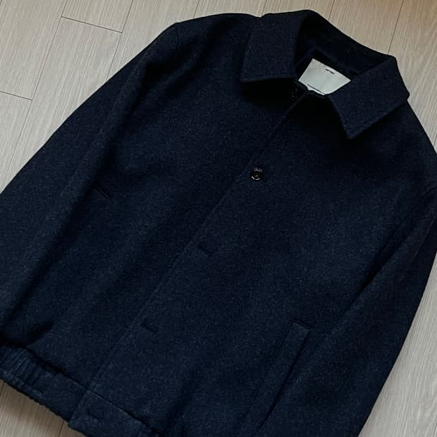 포터리/멜튼 울 블루종 멜란지네이비/1