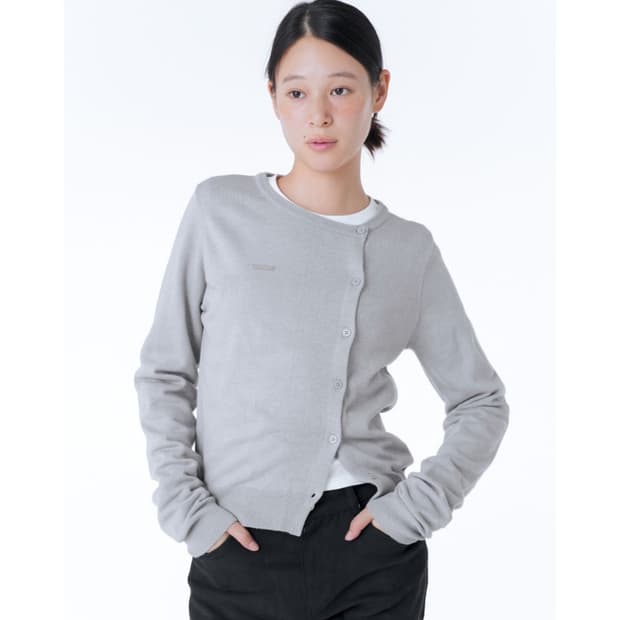 미세키서울 언발란스 니트 가디건 그레이