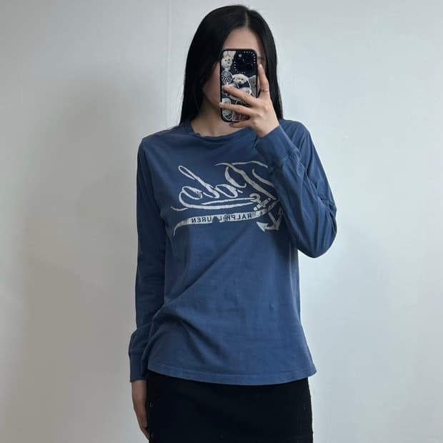 폴로 랄프로렌 블루 롱슬리브 긴팔티