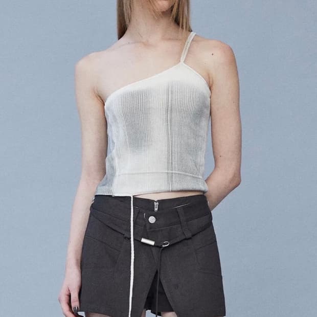 세터 우먼 피튼 코튼 스커트 팬츠 쉐도우 차콜