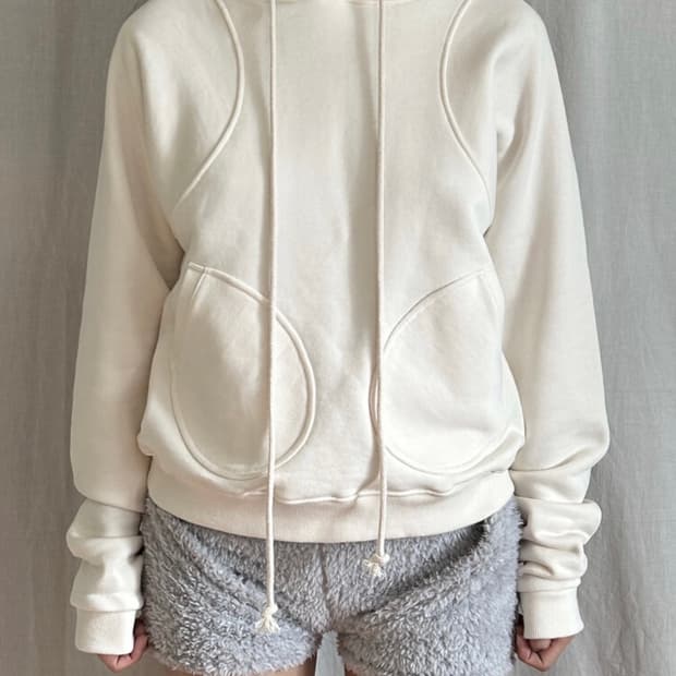 SP(F)ACE HOODIE, cream