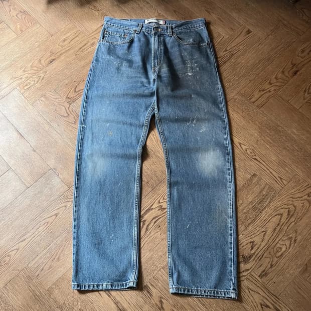 [34]00's 리바이스 USA 505 빈티지 페인팅 데님 팬츠