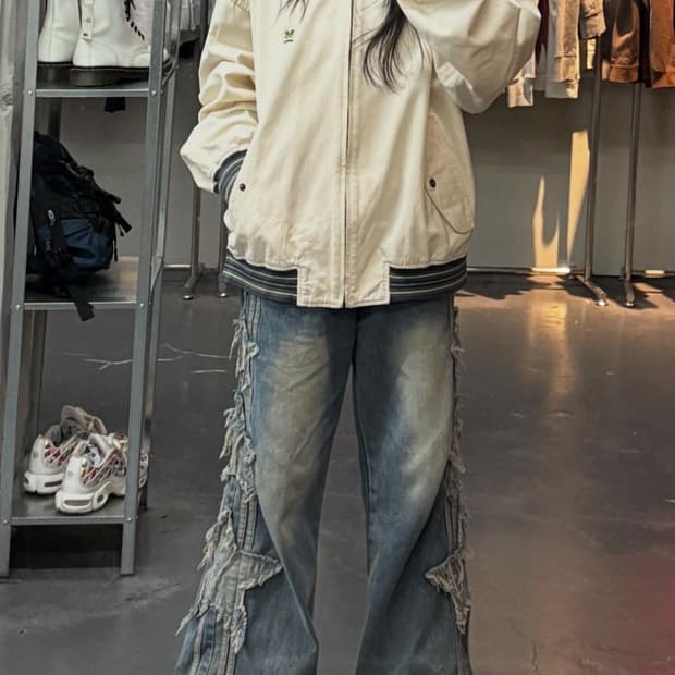 타미힐피거 블루종 자켓 A3239