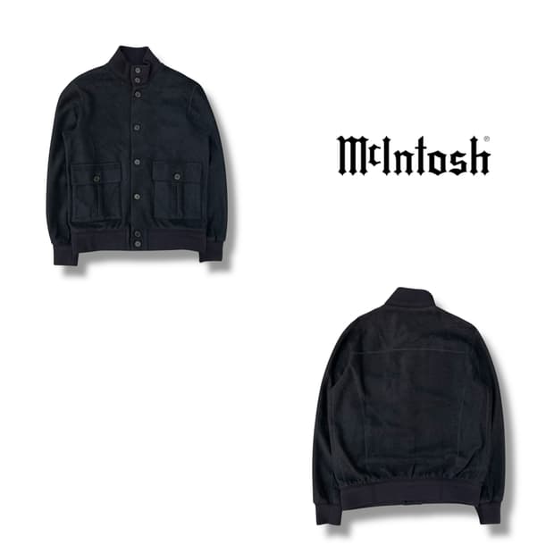  매킨토시 니트 배색 자켓 y12875