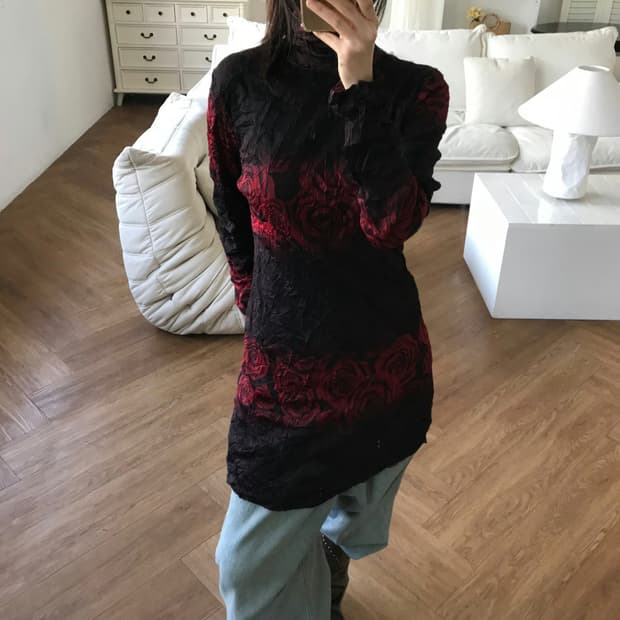 vintage rose mesh top