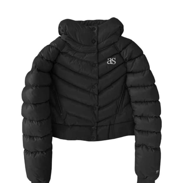 애즈온 숏패딩 블랙