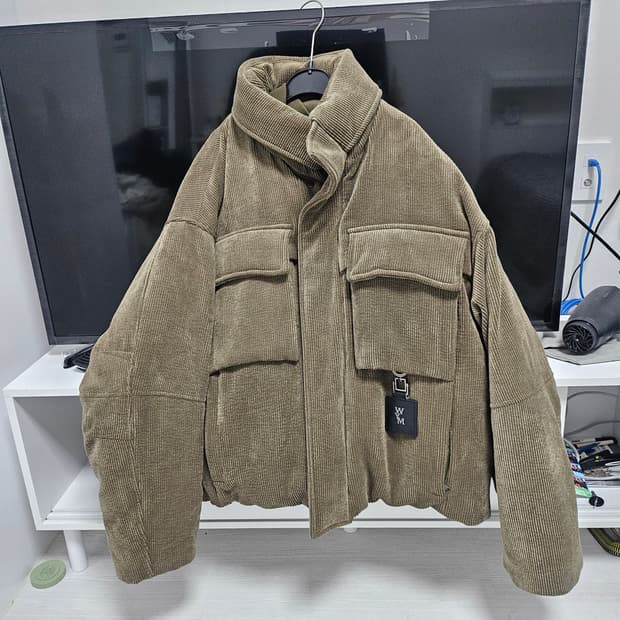 우영미 코듀로이 패딩 44사이즈