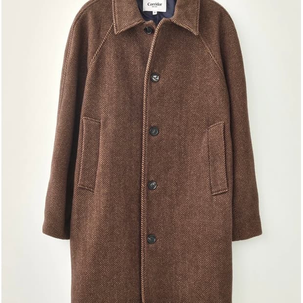 corridor 코리더 헤링본 레글란 오버코트 M사이즈