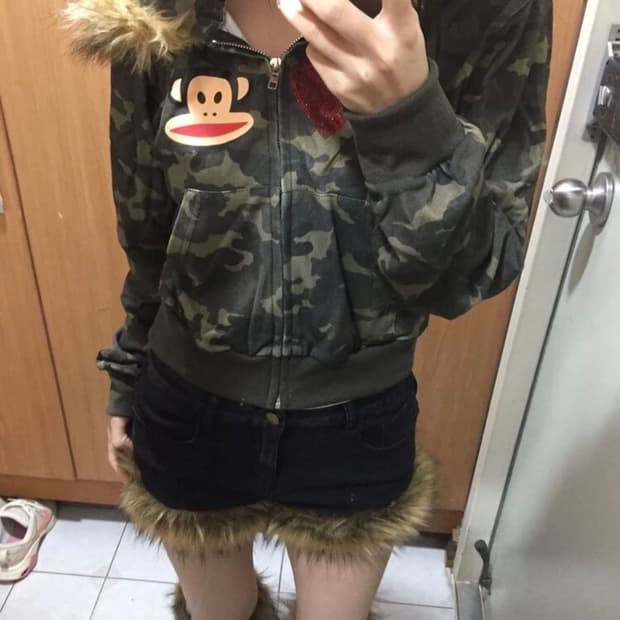 폴프랭크 퍼 카모 후드집업s