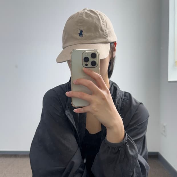 Polo 폴로 네이비 포니 베이지 볼캡 