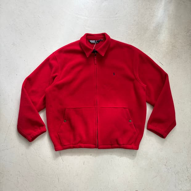 90s 폴로 랄프로렌 빈티지 플리스 블루종 자켓 XL