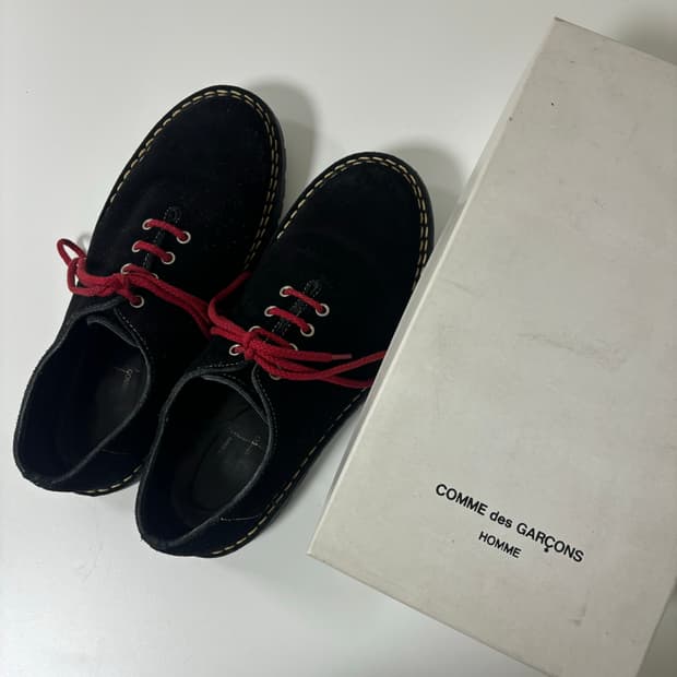 꼼데가르송옴므 스웨이드 스티치 슈즈
