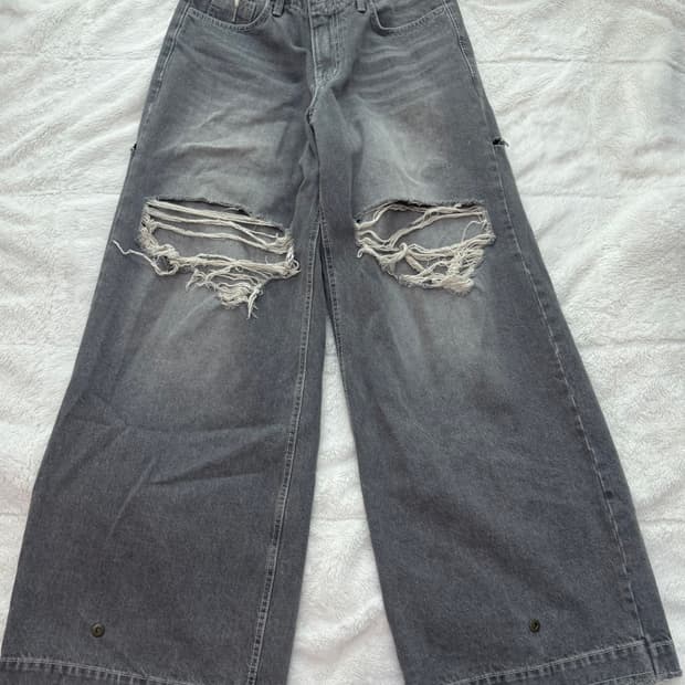 더미스테리어스호텔 백 지퍼 데님 1사이즈