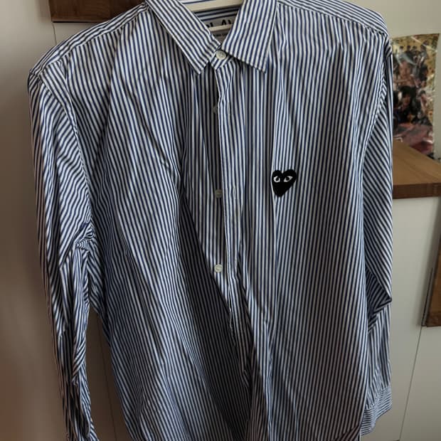 꼼데가르송 스트라이프 셔츠 L