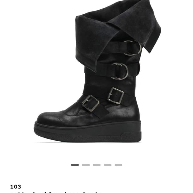 ihcnik matte buckle strap boots