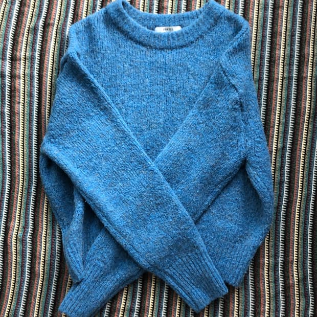 빈티지 블루 니트