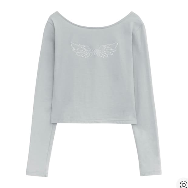 허그유어스킨 엔젤윙탑 그레이