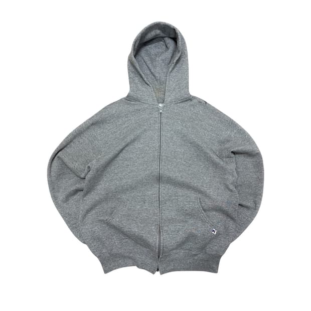 90s usa 러셀 후드집업 그레이
