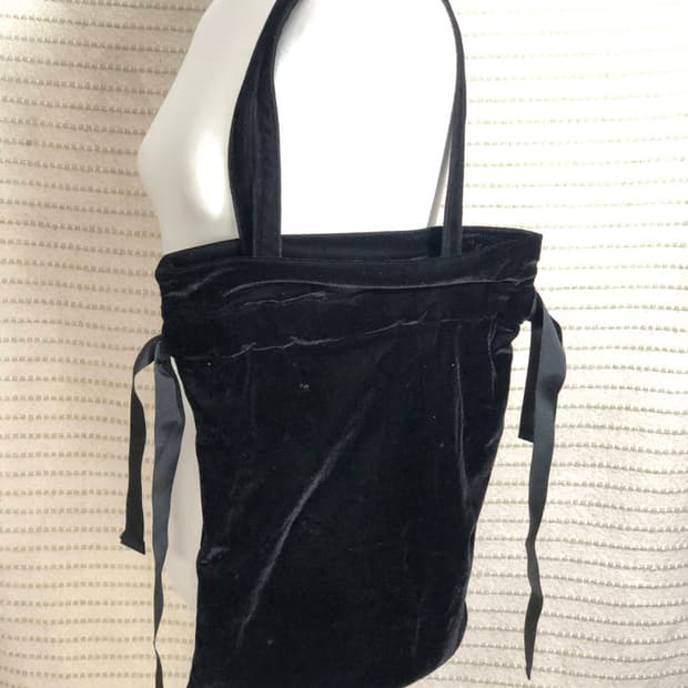 빈티지 블랙 스웨이드 느낌 토트백 숄더백