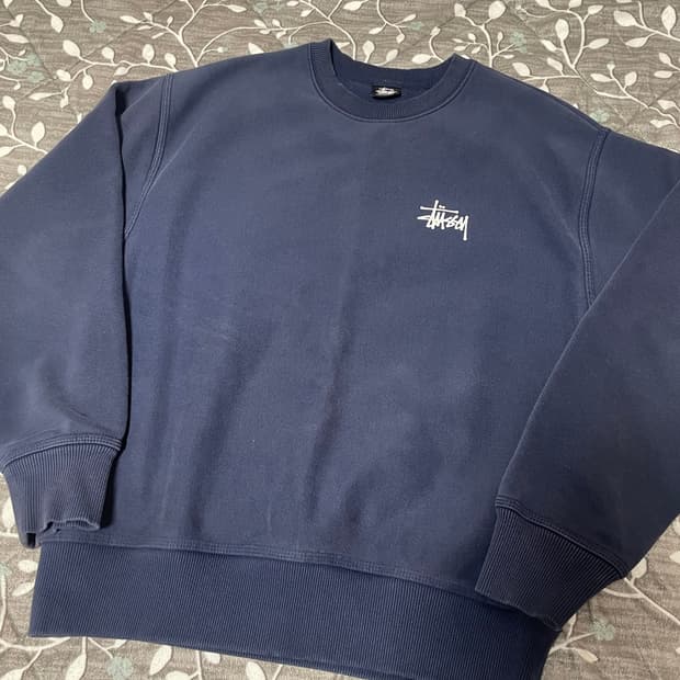 스투시 맨투맨 네이비