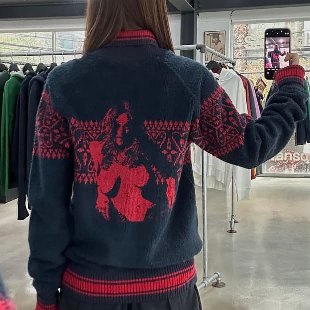 히스테릭글래머 히스걸 하트노르딕 헤비테리 바시티자켓