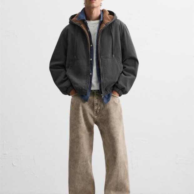 자라 콤비후드점퍼