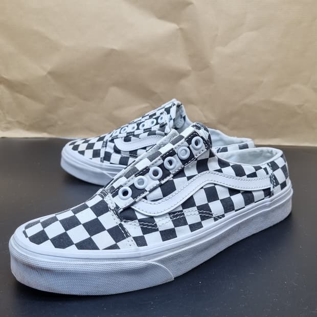 반스 올드스쿨 체커보드 여성뮬240