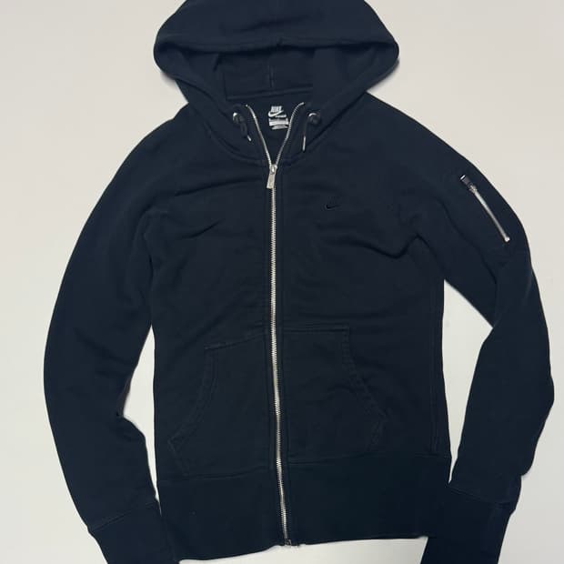 여성 나이키 스우시 암포켓 트레이닝 후드집업 M 네이비