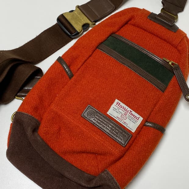 마스터피스 MSPC 해리스트위드 덴시티 크로스백 오렌지