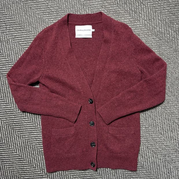 캘빈클라인 진 울 쉐틀랜드 가디건(XS)