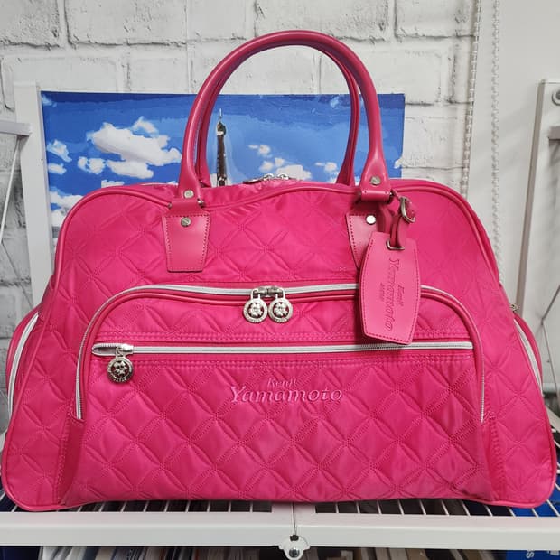 겐지 야마모토 여성 골프보스턴백  핑크 퀼팅 골프가방 OD70