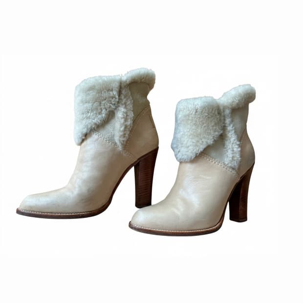 디올 Dior 퍼 트리밍 앵클 부츠