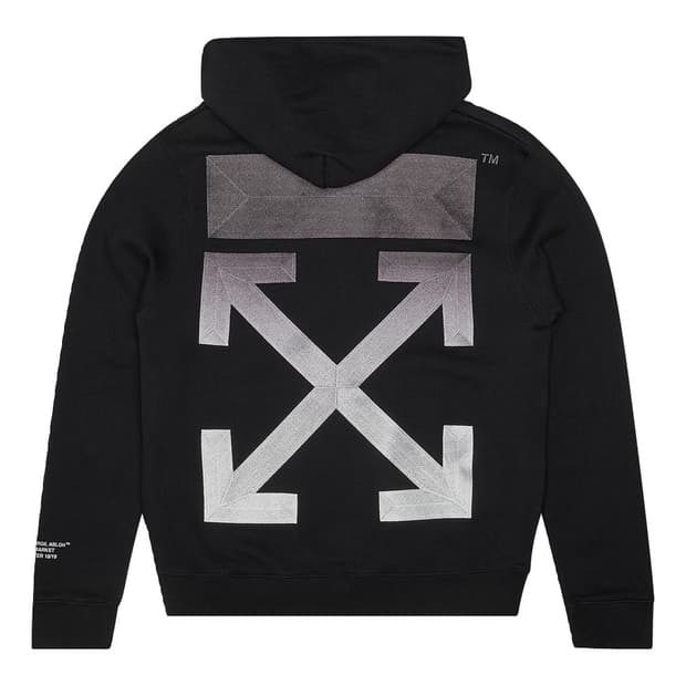 오프화이트 도버스트릿 마켓 자수 에로우 후드 블랙 그레이
