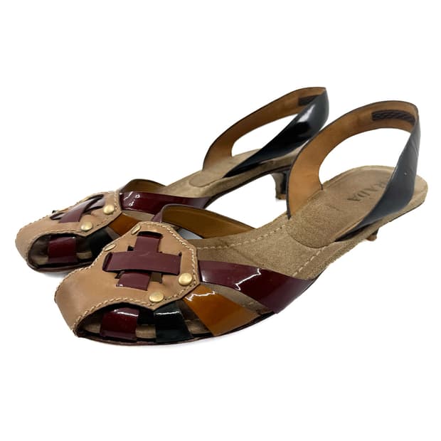 Prada Patent Leather Kitten Heels/ 37